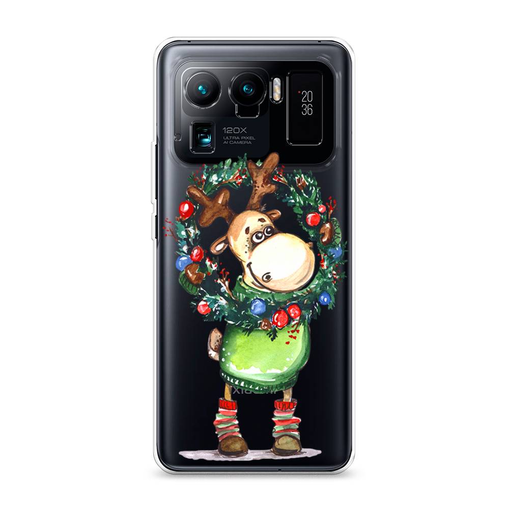 

Чехол на Xiaomi Mi 11 Ultra "Олень с новогодним венком", 310450-4