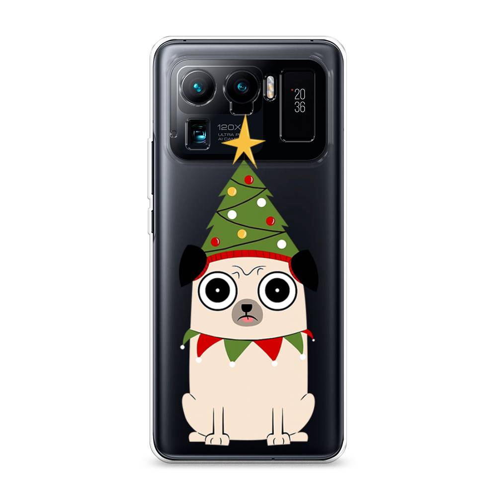 

Чехол на Xiaomi Mi 11 Ultra "Собачка с ёлочкой", Бежевый;красный;зеленый, 310450-1