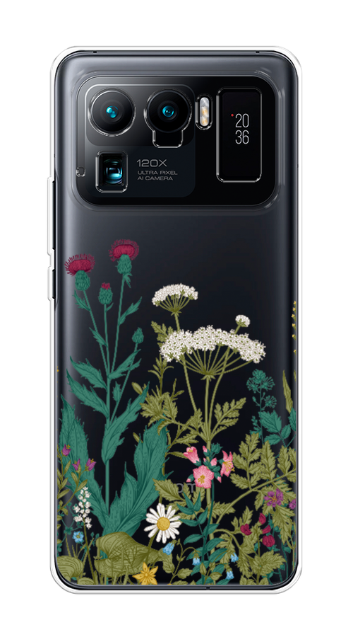 

Чехол на Xiaomi Mi 11 Ultra "Дикие полевые цветы", Зеленый;розовый;белый, 310450-2