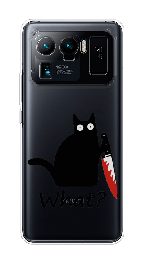 

Чехол на Xiaomi Mi 11 Ultra "Котик с ножом", Черный;красный, 310450-6