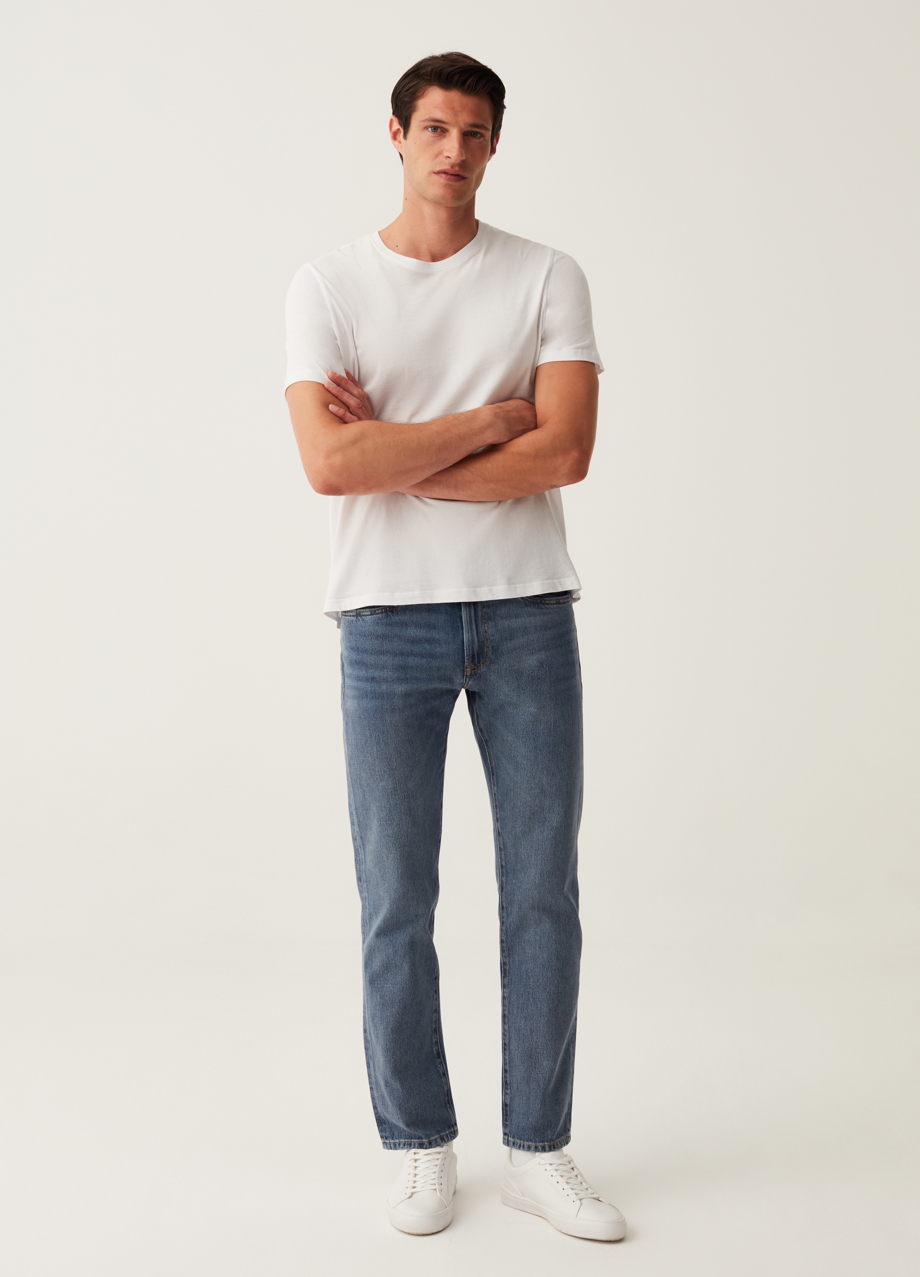 

Джинсы мужские OVS 1903120 синие 48, Синий, 1903120