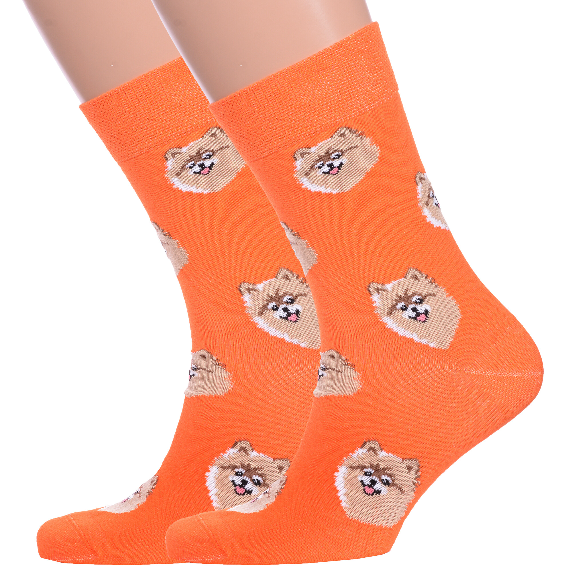 Комплект носков унисекс Брестский чулочный комбинат 2-21С4200 оранжевых 40-43 2 пары