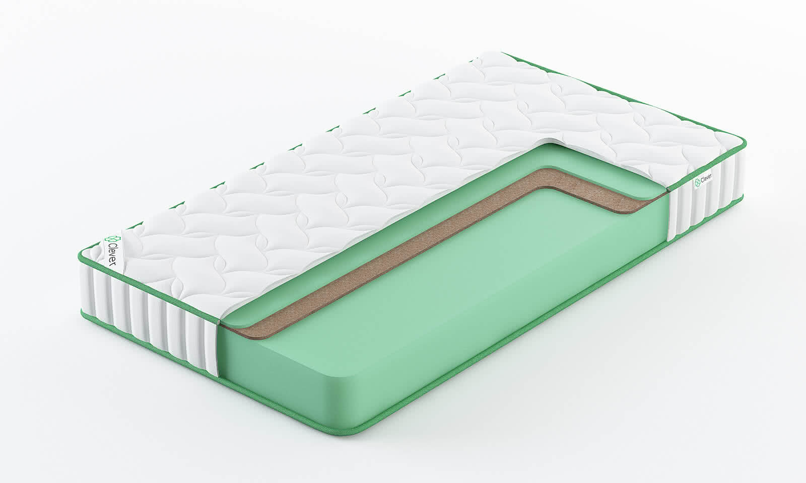 

Матрас Clever Light High 240x195, Белый, Light High