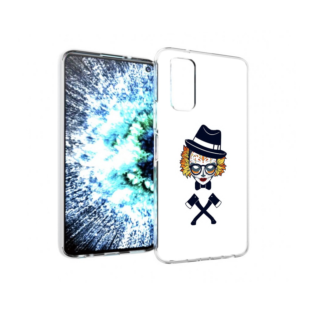 

Чехол MyPads Tocco для Vivo IQOO Neo 3 девушка в маске с топорами рисунок, Прозрачный, Tocco