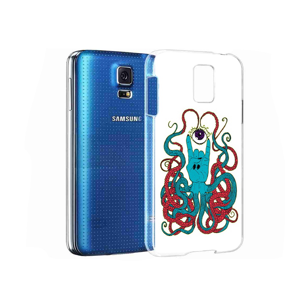 

Чехол MyPads Tocco для Samsung Galaxy S5 осьминог-рука абстракция (PT12196.512.530), Прозрачный, Tocco