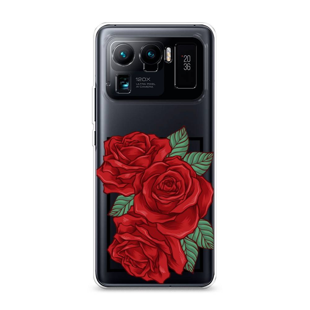 

Чехол на Xiaomi Mi 11 Ultra "Три алые розы", Красный, 310450-2