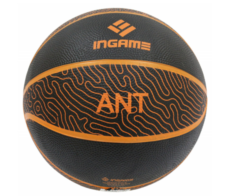 Мяч баскетбольный INGAME Ant №7 (черно-оранжевый)