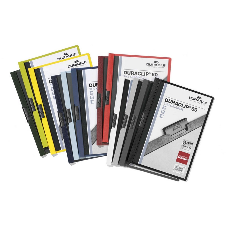 

Папка с клипом DURABLE пласт. 2209 (на 60 листов) в асс