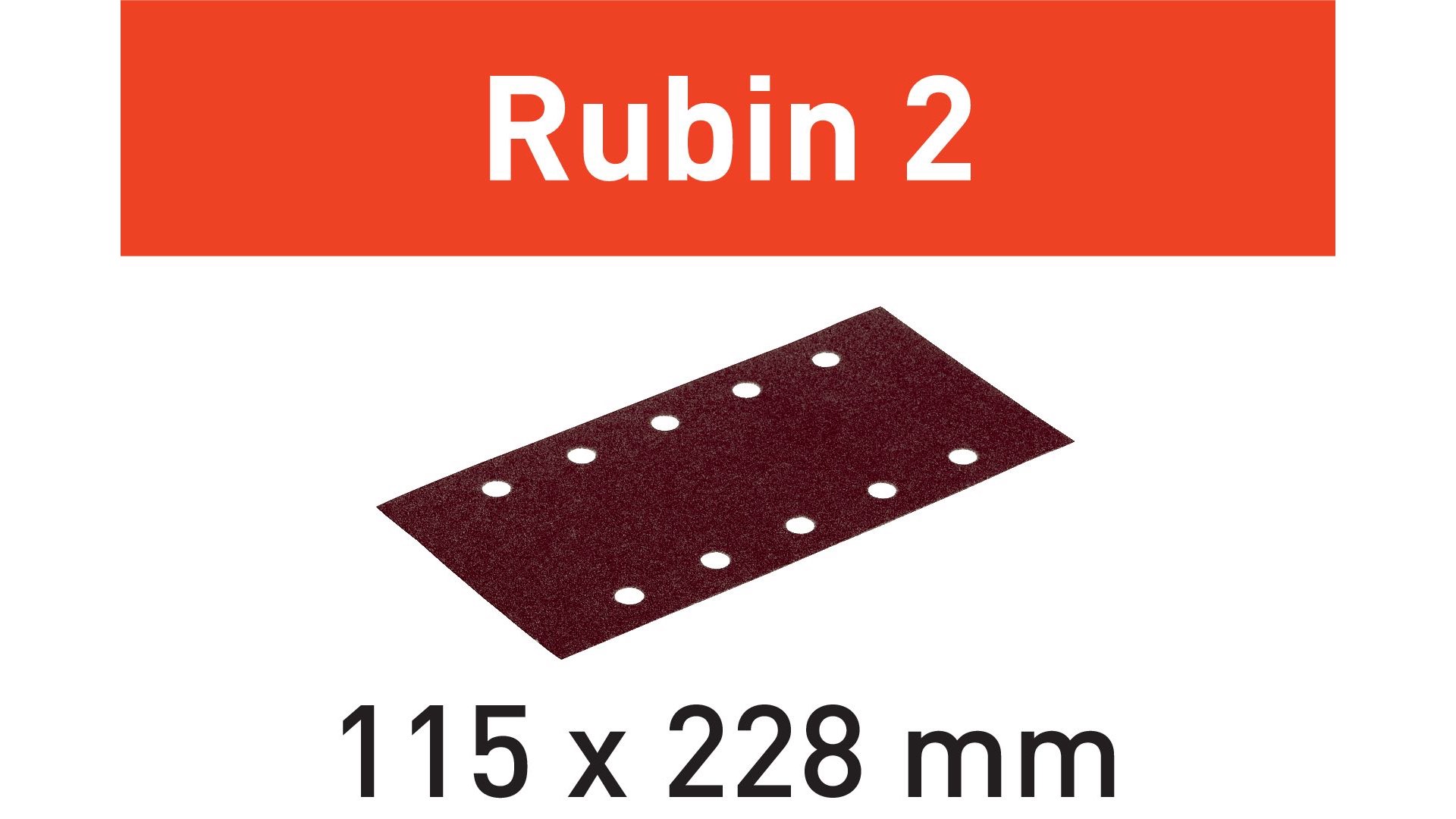 

Лист шлифовальный Festool Rubin II P 120, компл. из 50 шт. STF 115X228 P120 RU2/50