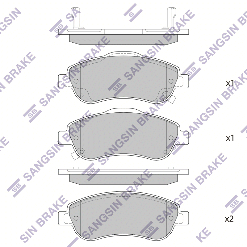 

Тормозные колодки Sangsin brake передние дисковые для Honda CR-V 2006- SP1567