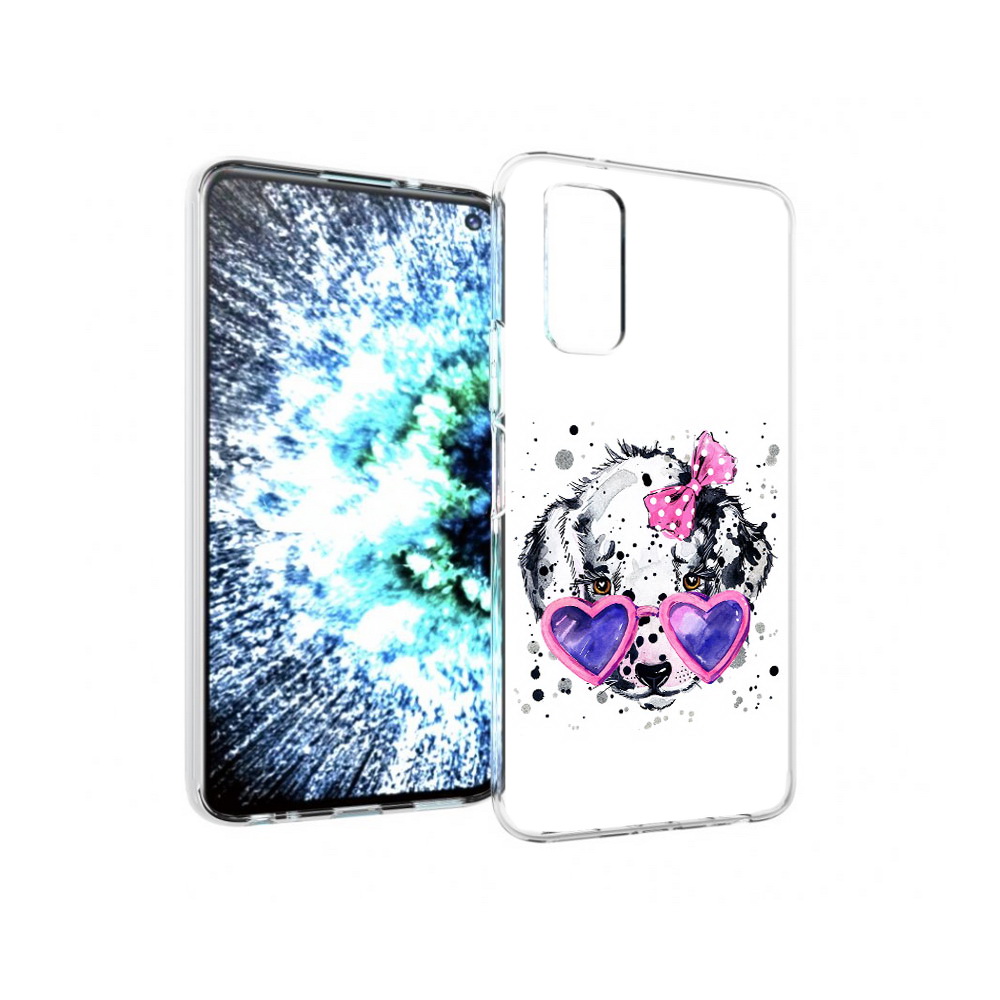 

Чехол MyPads Tocco для Vivo IQOO Neo 3 долматинец в очках (PT157205.400.337), Прозрачный, Tocco
