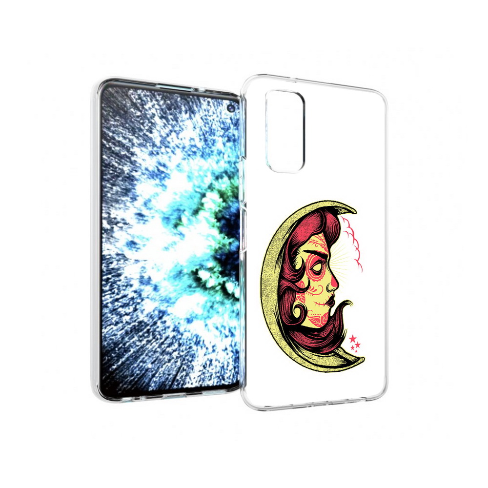 

Чехол MyPads Tocco для Vivo IQOO Neo 3 желтый полумесяц с лицом девушки (PT157205.400.346), Прозрачный, Tocco