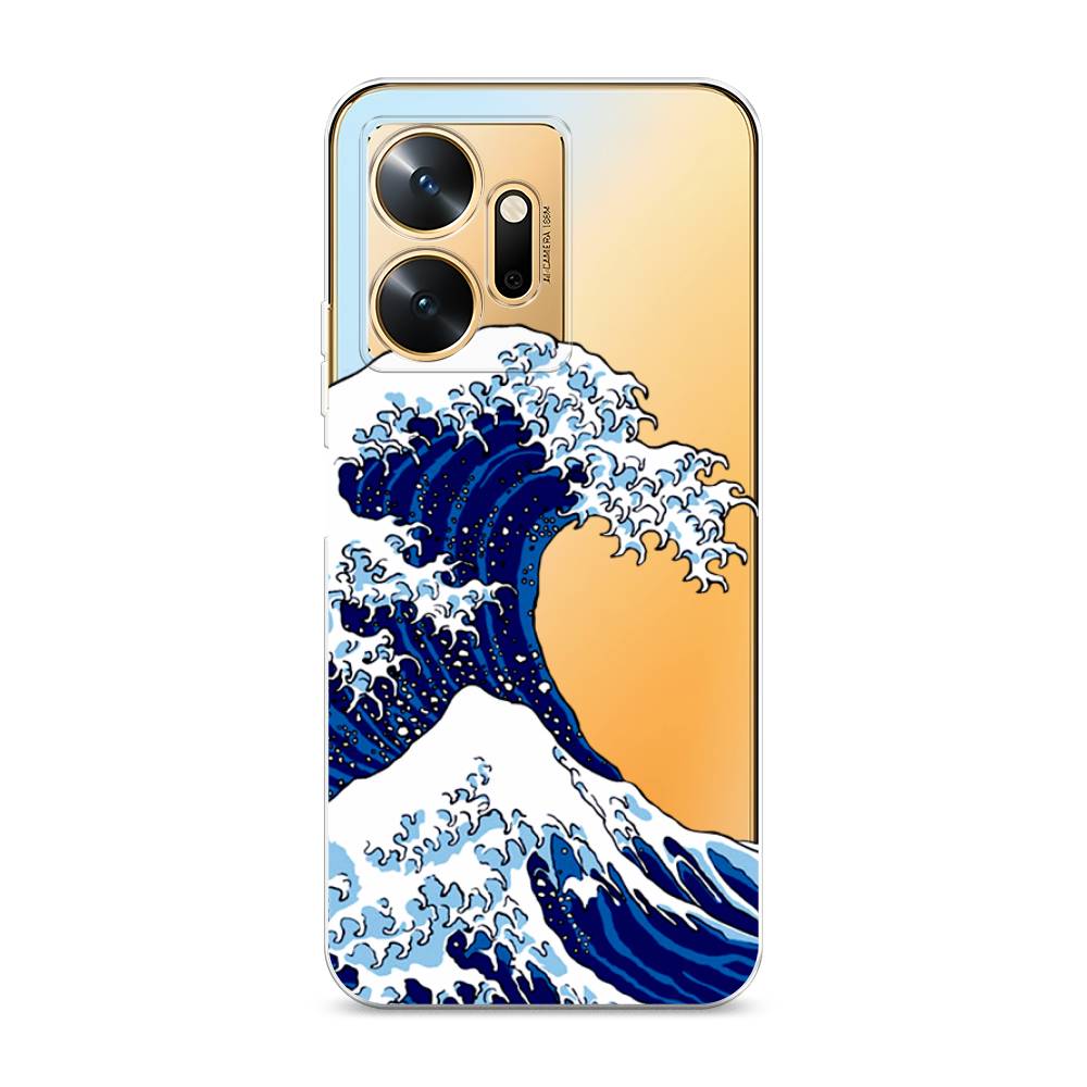 

Чехол Awog на Infinix Zero 20 / Инфиникс Зеро 20 "Волна в Канагаве", Синий;белый