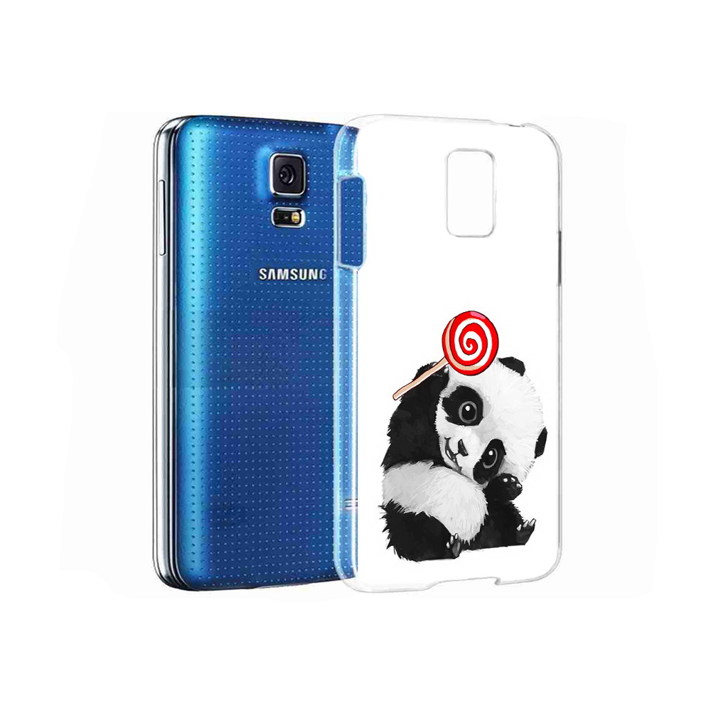 

Чехол MyPads Tocco для Samsung Galaxy S5 панда с леденцом (PT12196.512.534), Прозрачный, Tocco