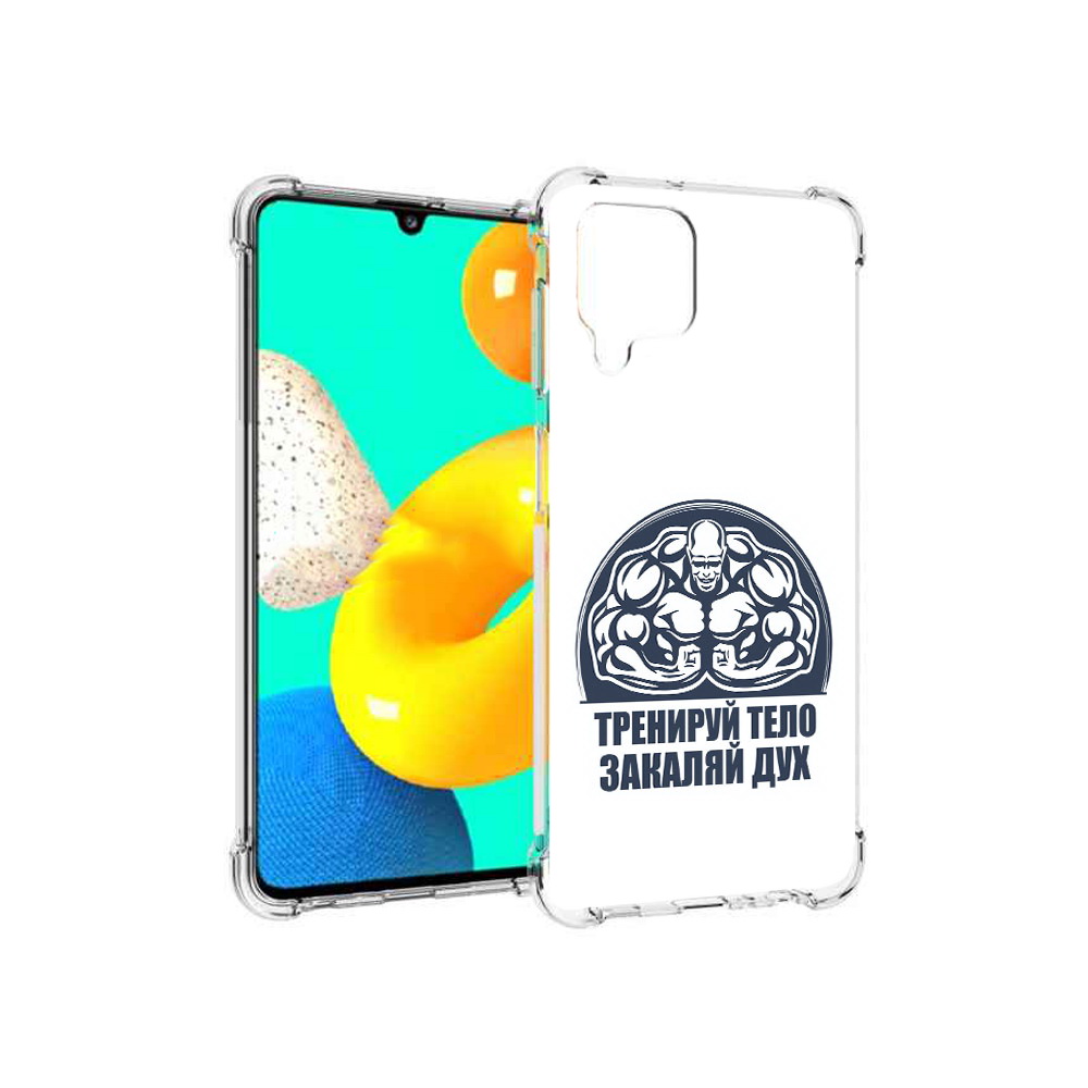 

Чехол MyPads Tocco для Samsung Galaxy M22 бодибилдинг закаляй дух (PT226931.524.234), Прозрачный, Tocco