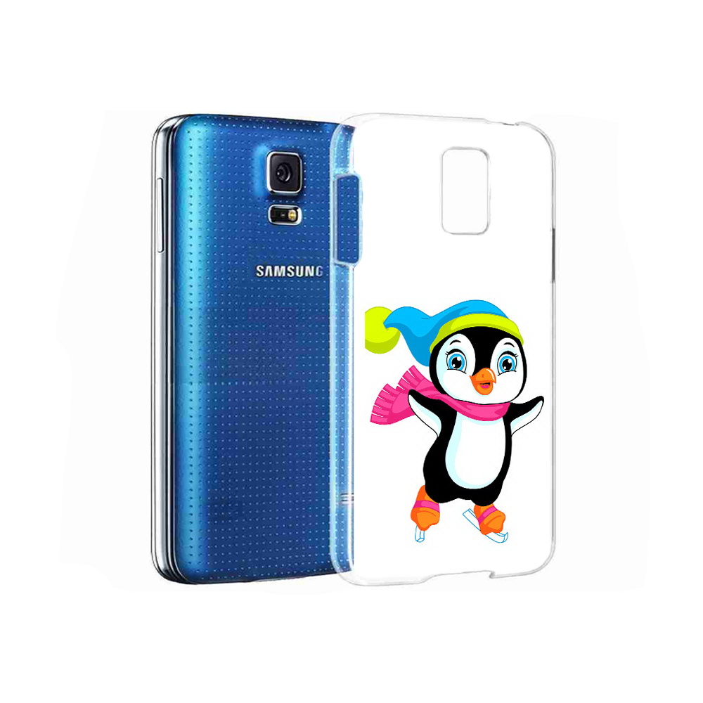 Чехол MyPads Tocco для Samsung Galaxy S5 пингвин на коньках (PT12196.512.540)