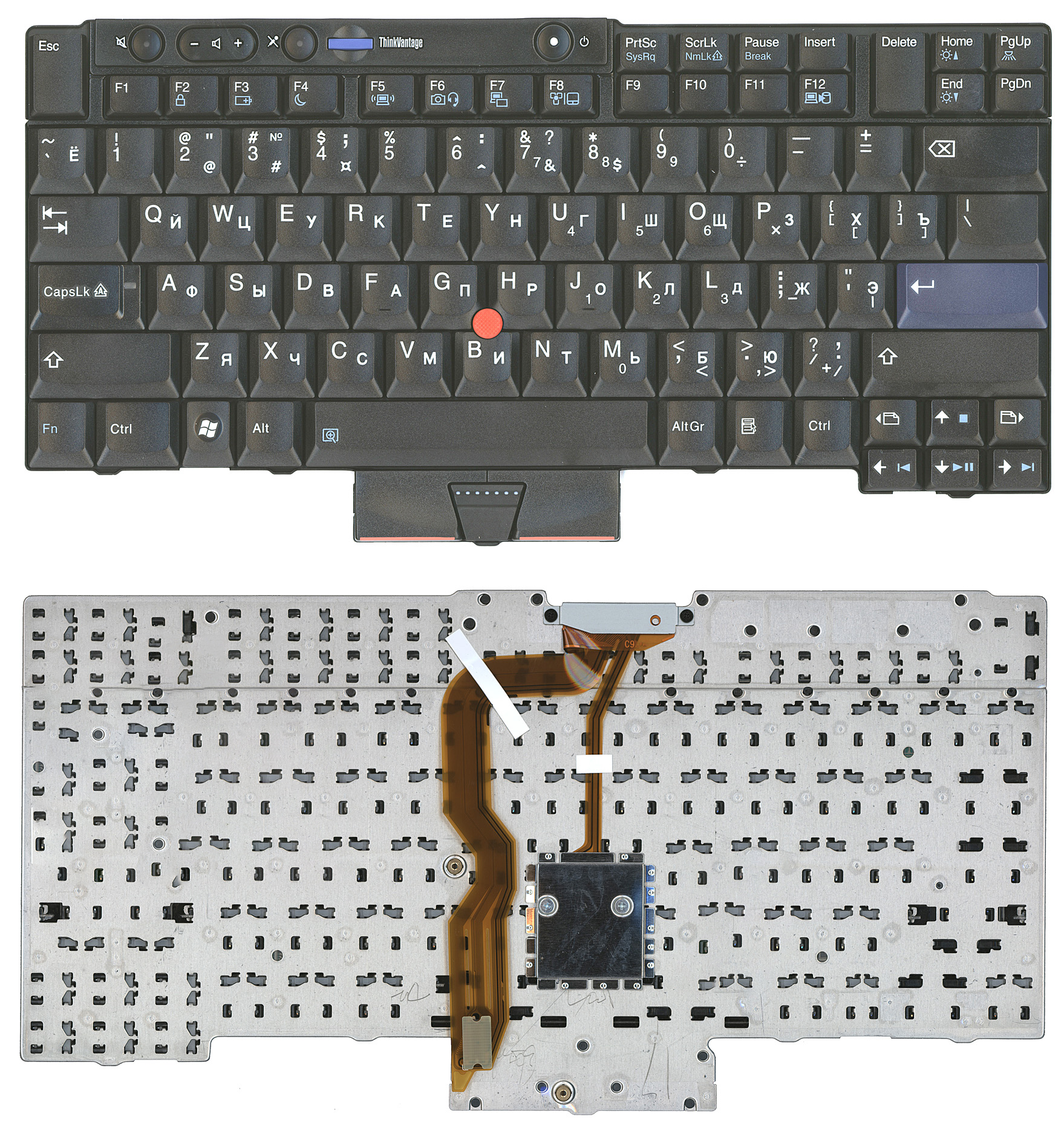 фото Клавиатура для ноутбука lenovo ibm thinkpad x220/t400/t400s /t410 и др. черная oem