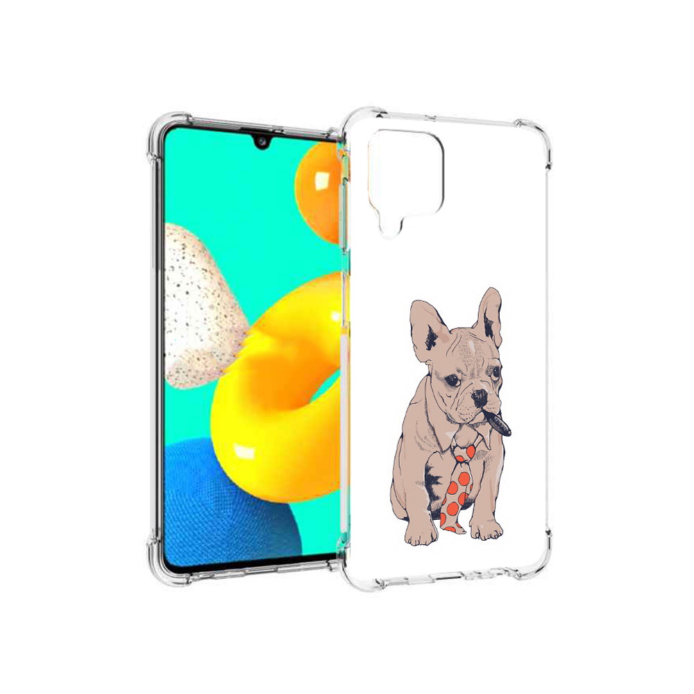 

Чехол MyPads Tocco для Samsung Galaxy M22 бульдог с сигарой (PT226931.524.250), Прозрачный, Tocco