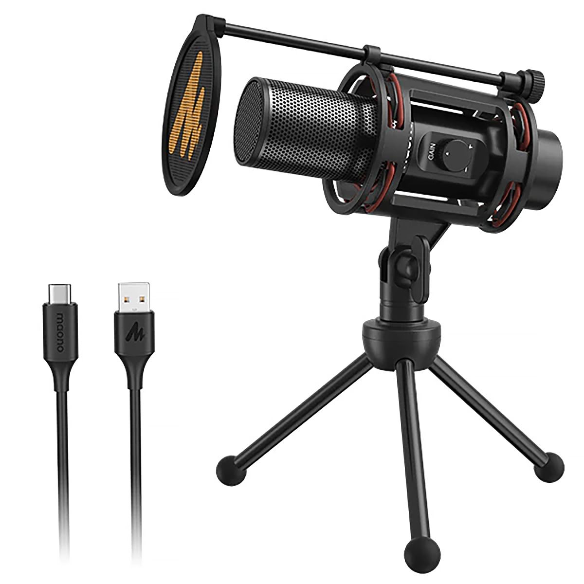 

Микрофон игровой для стриминга MAONO PM471TS черный, PM471TS