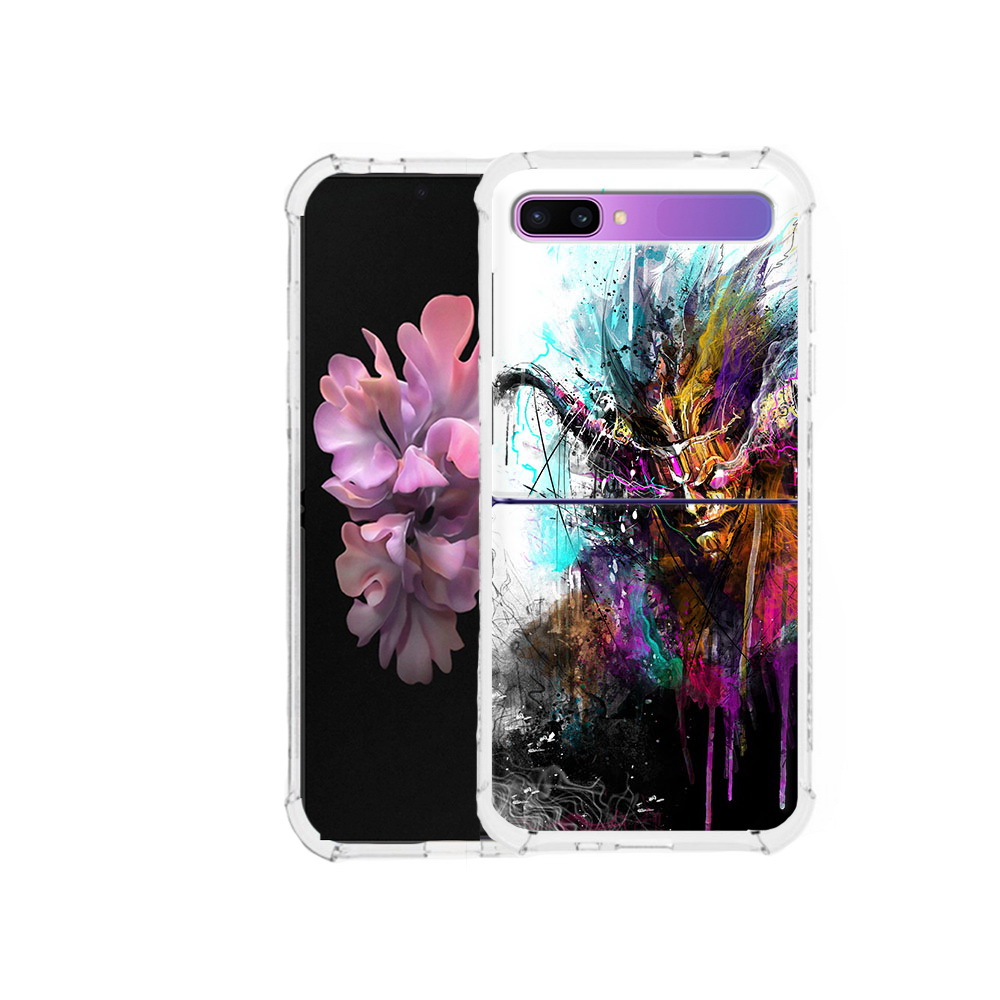 

Чехол MyPads Tocco для Samsung Galaxy Z Flip яркий дьявол (PT226935.587.709), Прозрачный, Tocco