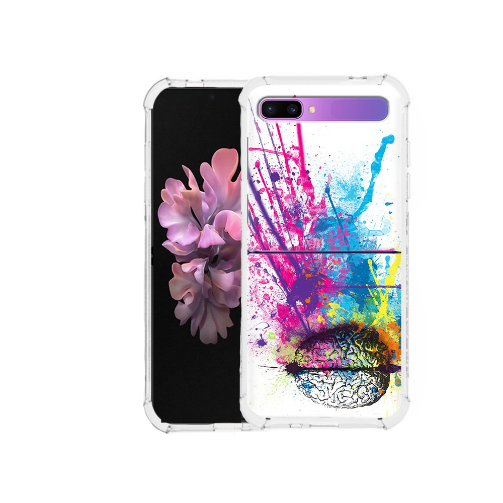 

Чехол MyPads Tocco для Samsung Galaxy Z Flip яркий красочный мозг (PT226935.587.710), Прозрачный, Tocco