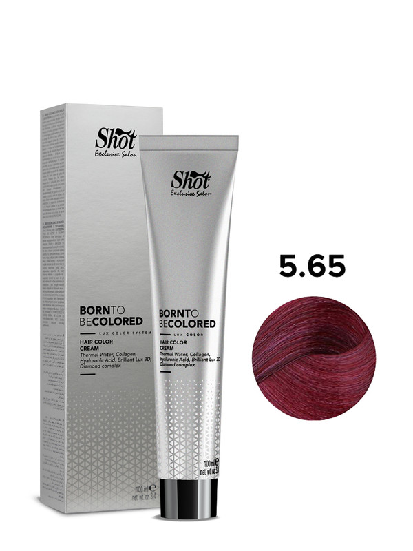 Краска для волос SHOT BTB COLORED 5.65 светло каштановый красно-махагоновый 100 мл гидроизоляция акриловая жидкая резина 6 кг красно коричневый