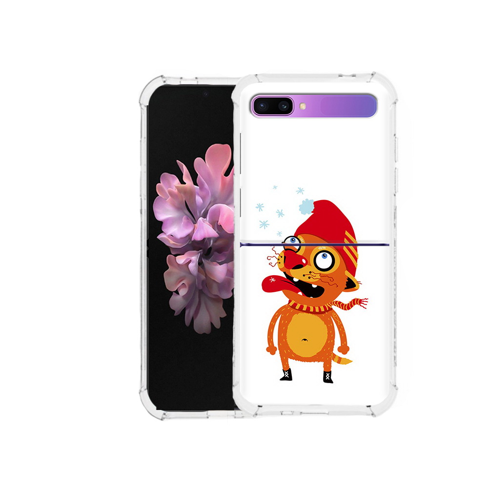 

Чехол MyPads Tocco для Samsung Galaxy Z Flip Зимний кот (PT226935.587.88), Прозрачный, Tocco