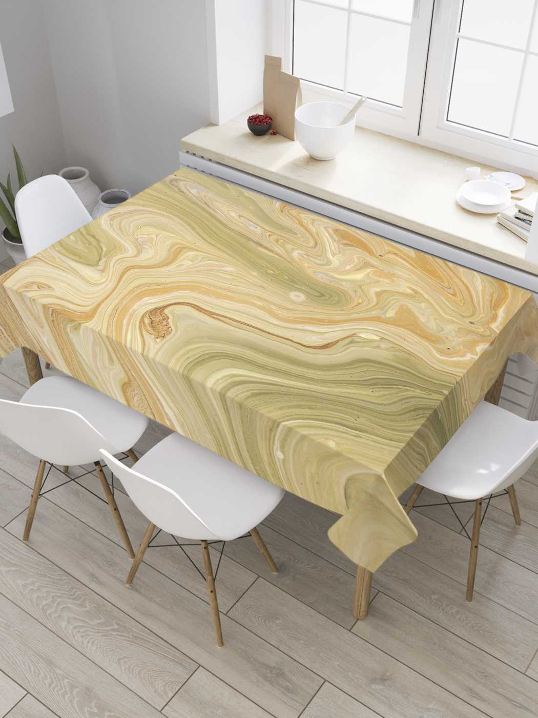 

Скатерть прямоугольная JoyArty "Рельефы пустыни" из оксфорда, 120x145 см, Желтый, Рельефы пустыни