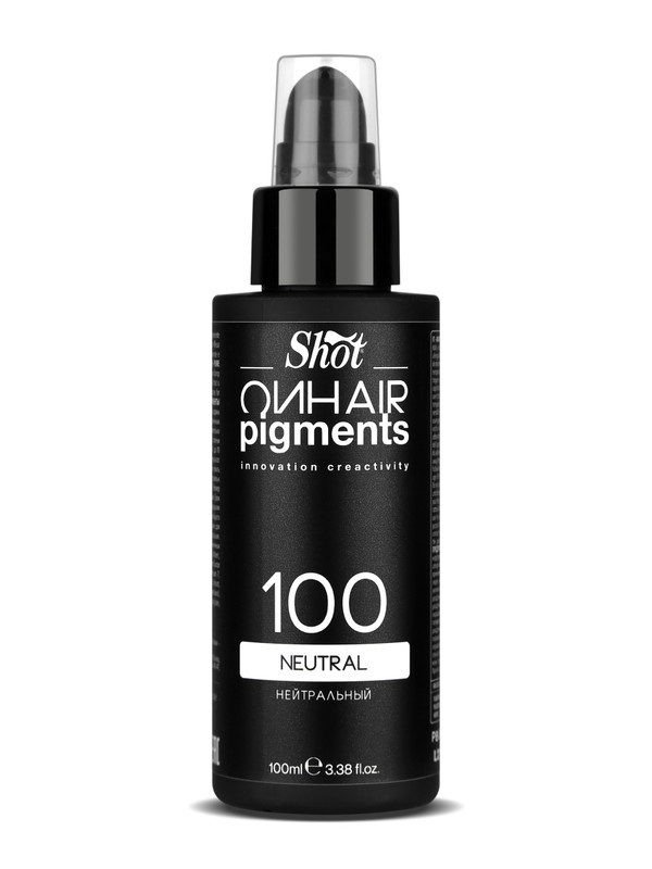 Пигмент прямого действия SHOT ON HAIR PIGMENTS 100 нейтральный 100 мл korolkova пигмент жидкий liquid pigments 3 in 1 kira 4 5 гр