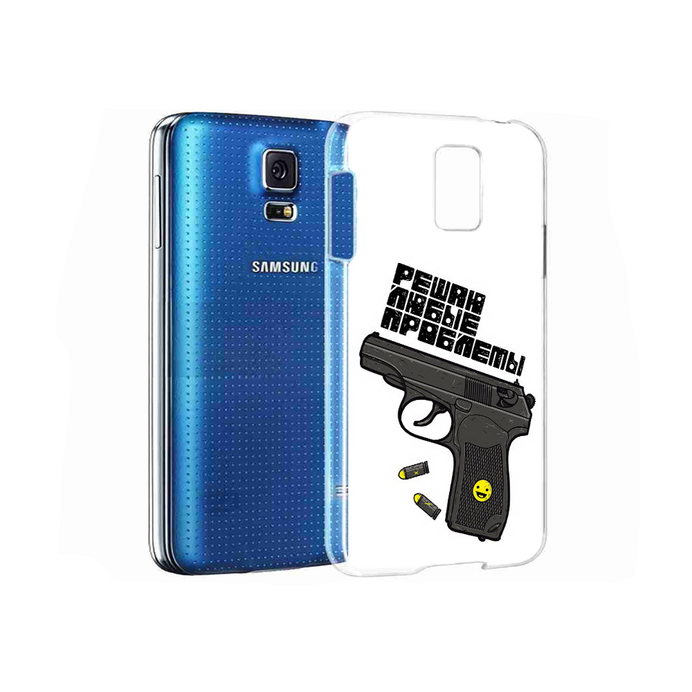 

Чехол MyPads Tocco для Samsung Galaxy S5 пистолет против проблем (PT12196.512.542), Прозрачный, Tocco