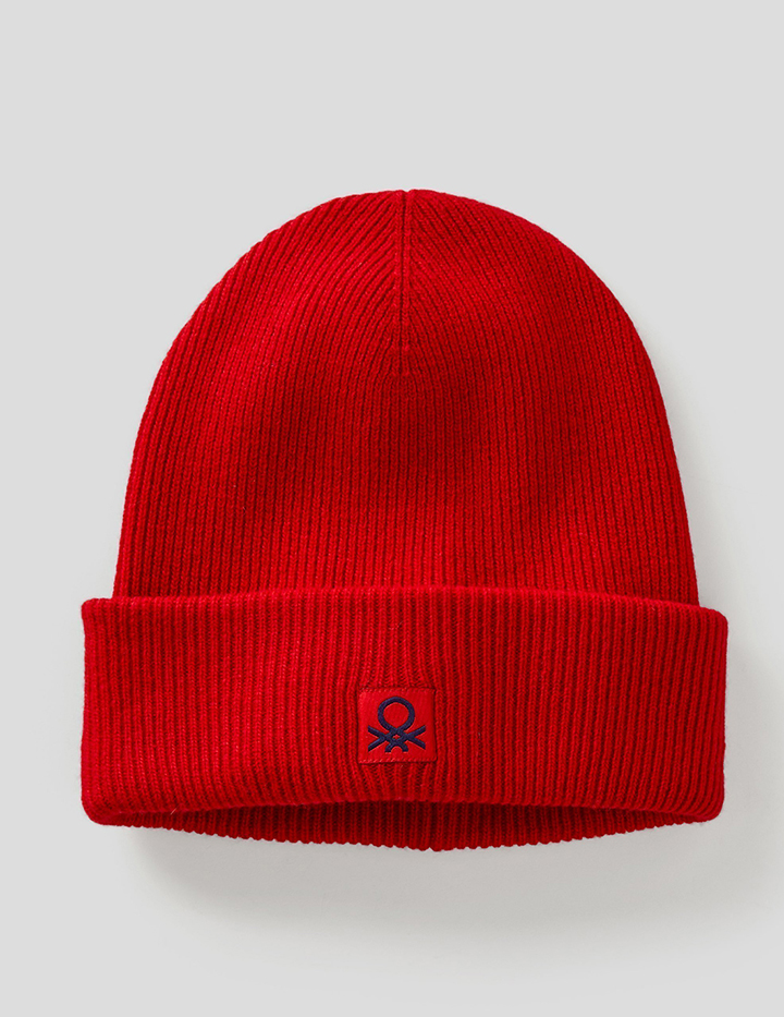

Шапка для мальчиков Benetton цв. красный р.116, 21A_1244C0324