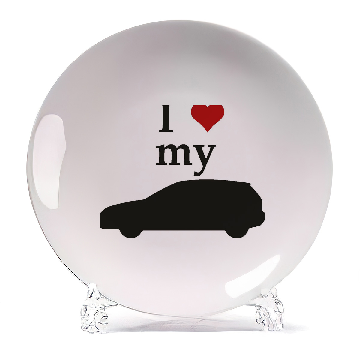 

Тарелка CoolPodarok Авто I love my car, Авто I love my car