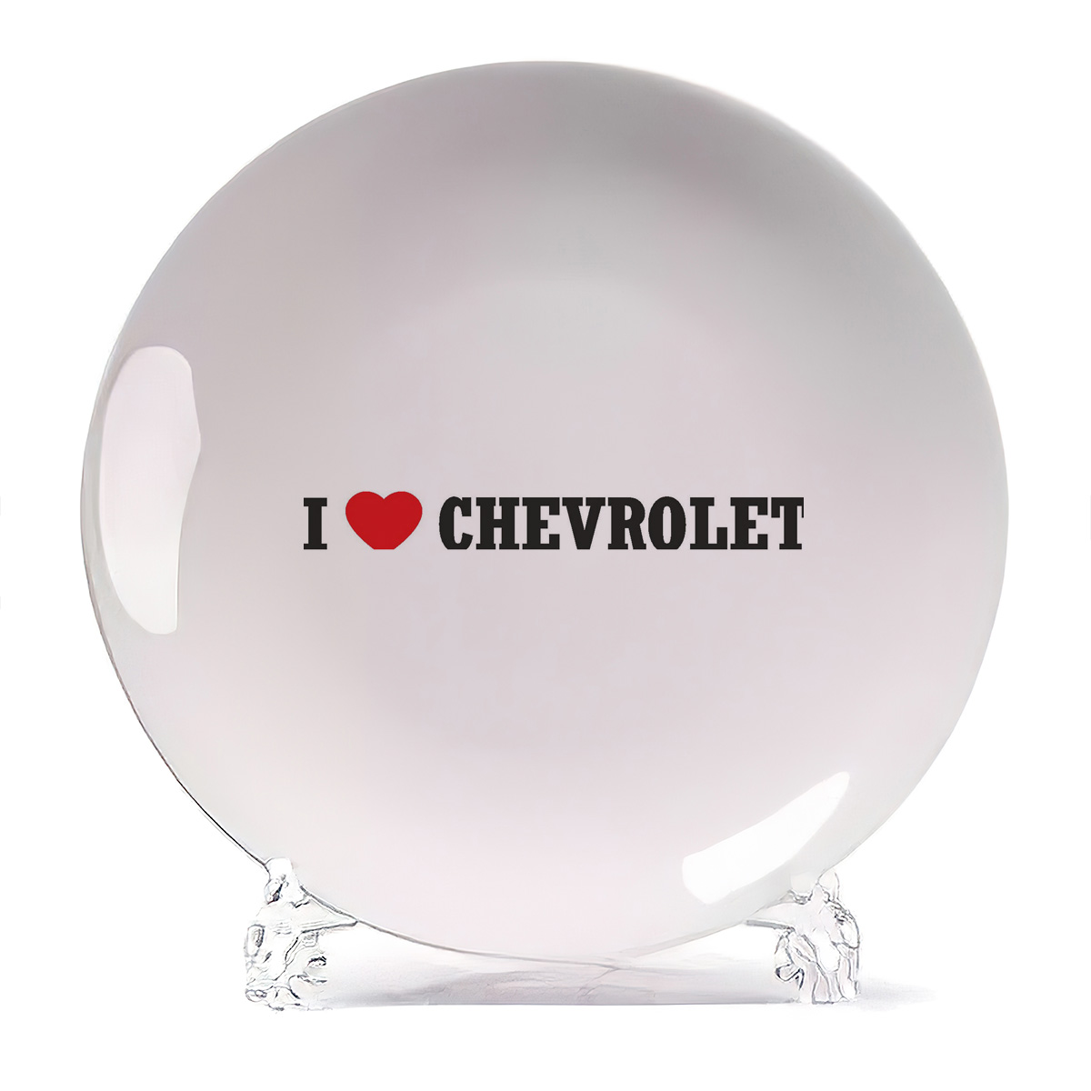 

Тарелка CoolPodarok Авто I love Chevrolet, Авто I love Chevrolet