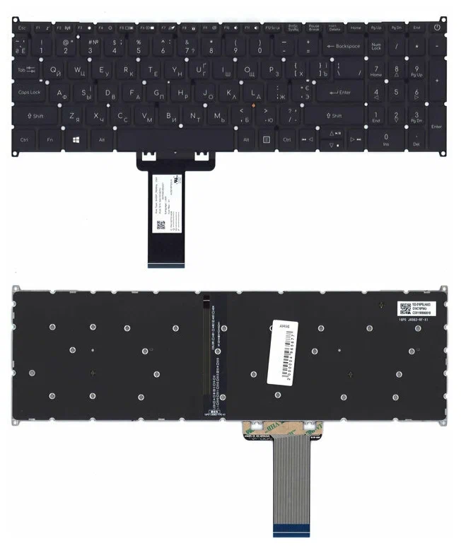 

Клавиатура для Acer Spin 5 SP515-51, SP515-51N, SP515-51GN Series, черная с подсветкой