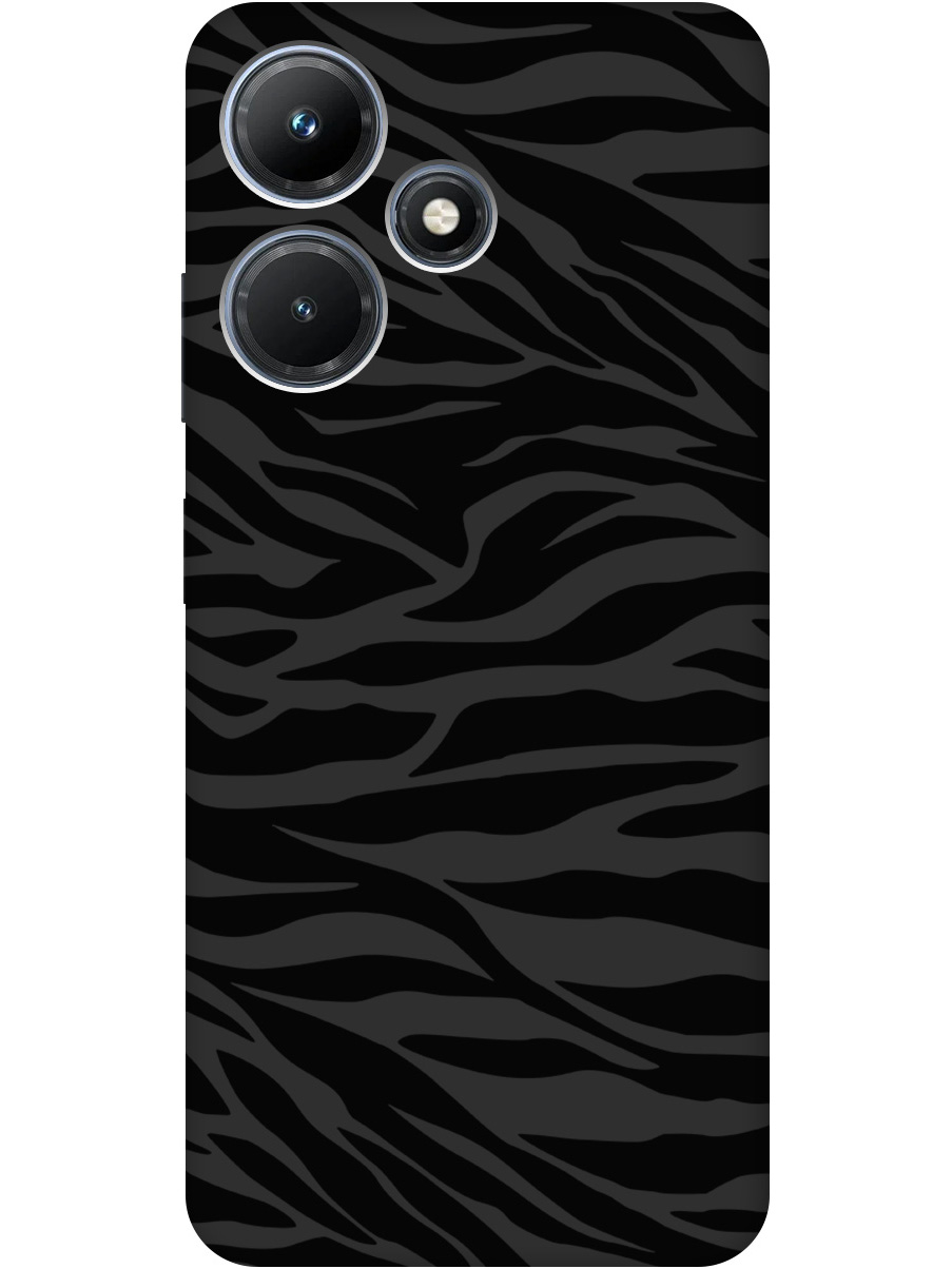 

Силиконовый чехол на Infinix Hot 30i с рисунком "Зебра" Soft Touch черный, 20001109
