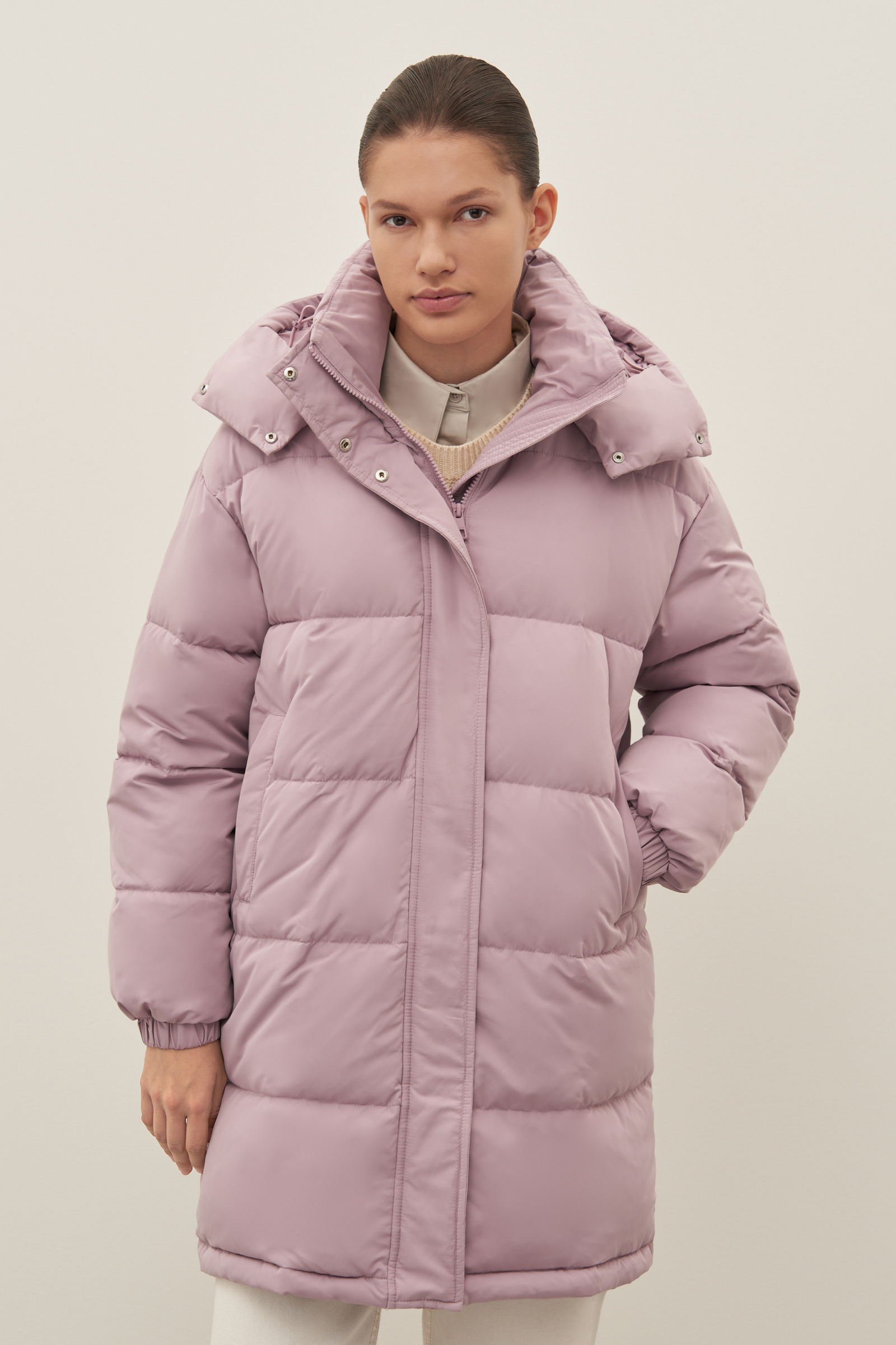 

Пуховик женский Finn Flare FAD11016 розовый M, FAD11016
