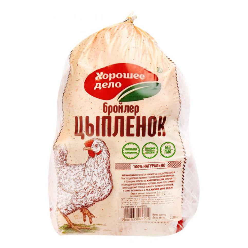 

Тушка цыпленка-бройлера Хорошее дело Халяль +-1,5 кг