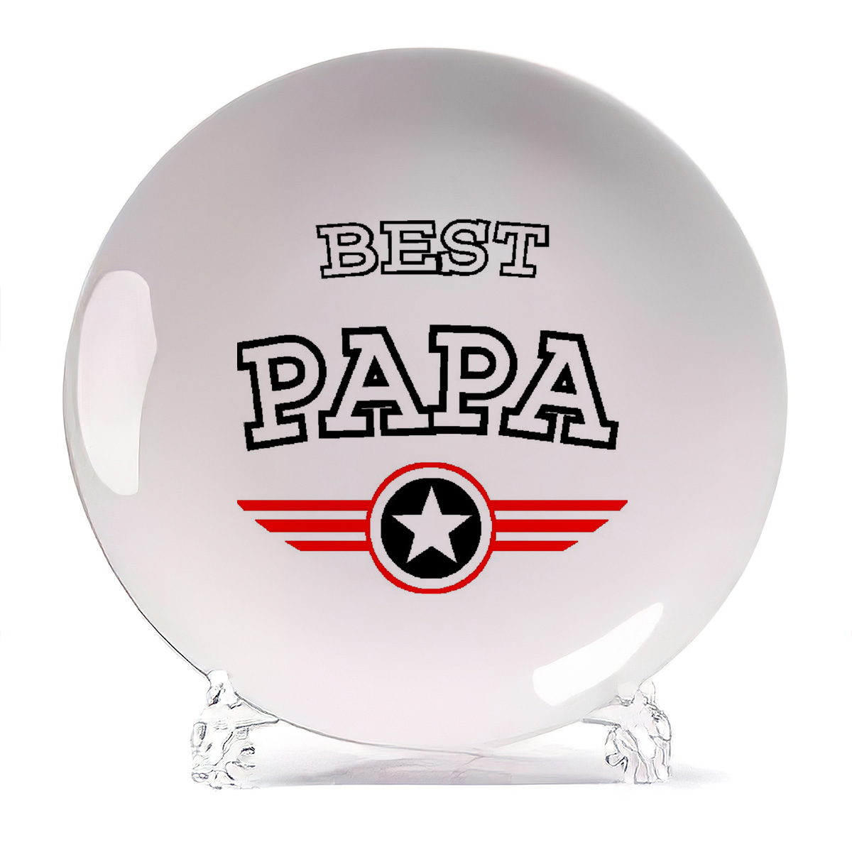 

Тарелка CoolPodarok Best papa папа, Best papa папа