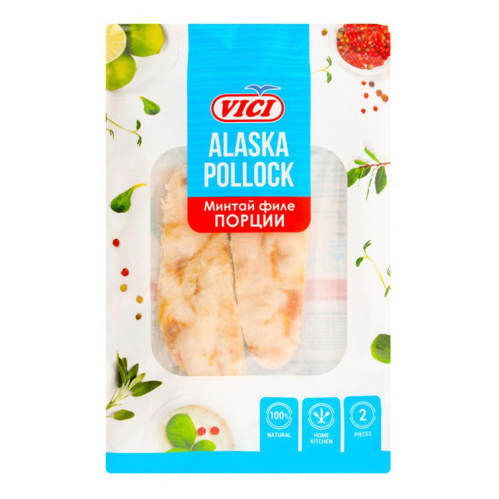 фото Минтай vici alaska pollock замороженный филе 145 г