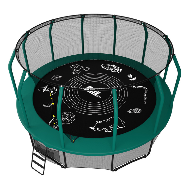 

Батут UNIX Supreme Game с сеткой и лестницей 427 см, green, Supreme Game