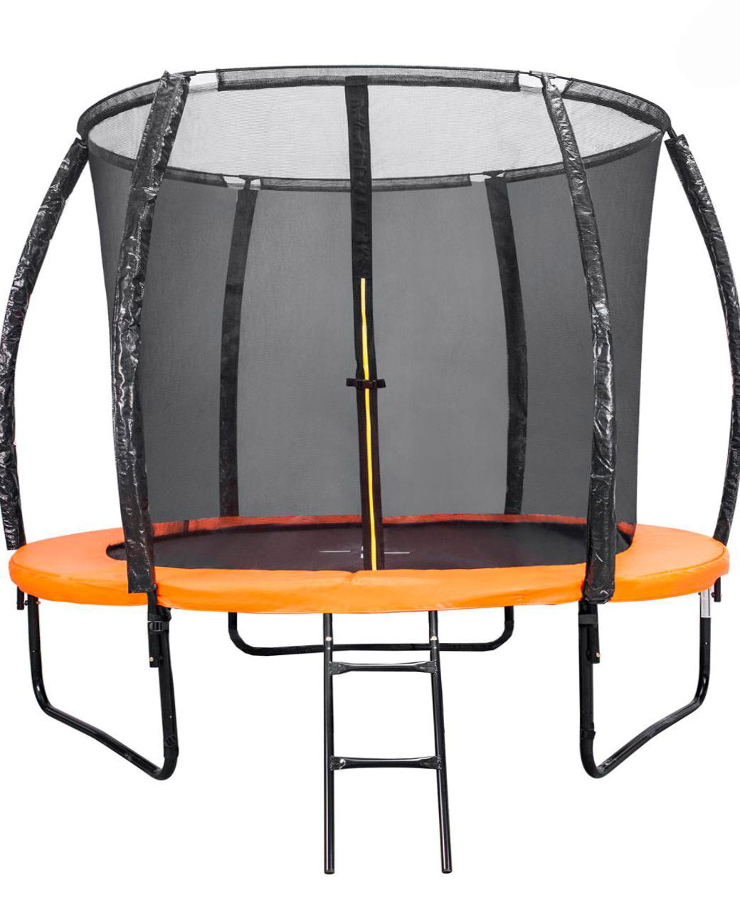 

Батут DFC KENGOO II 12ft внутр.сетка, лестница, оранж/черн (366см) (два короба)