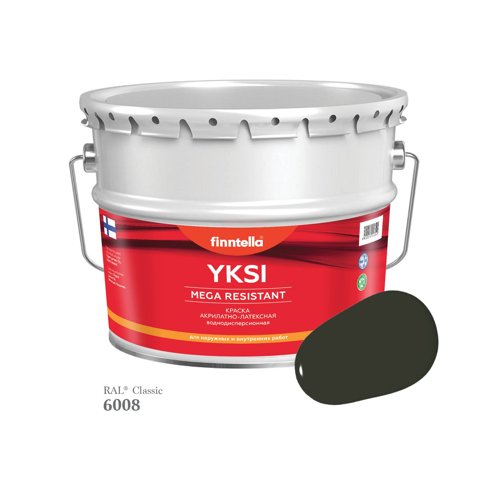 

Краска-консилер с эффектом бархата YKSI, ультраматовая, цвет RAL6008 , 9л, Коричневый, YKSI RAL