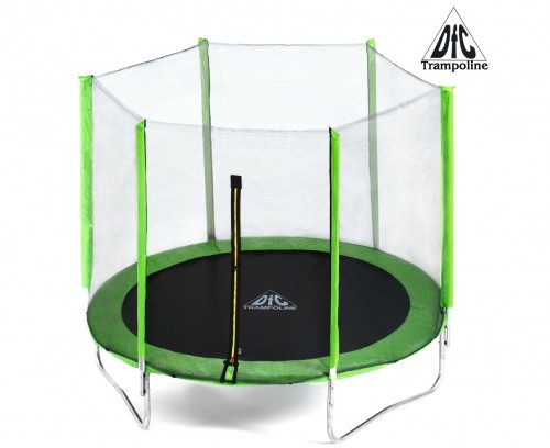 фото Батут dfc trampoline fitness 12ft наружн.сетка, св.зел. (366см) (два короба)