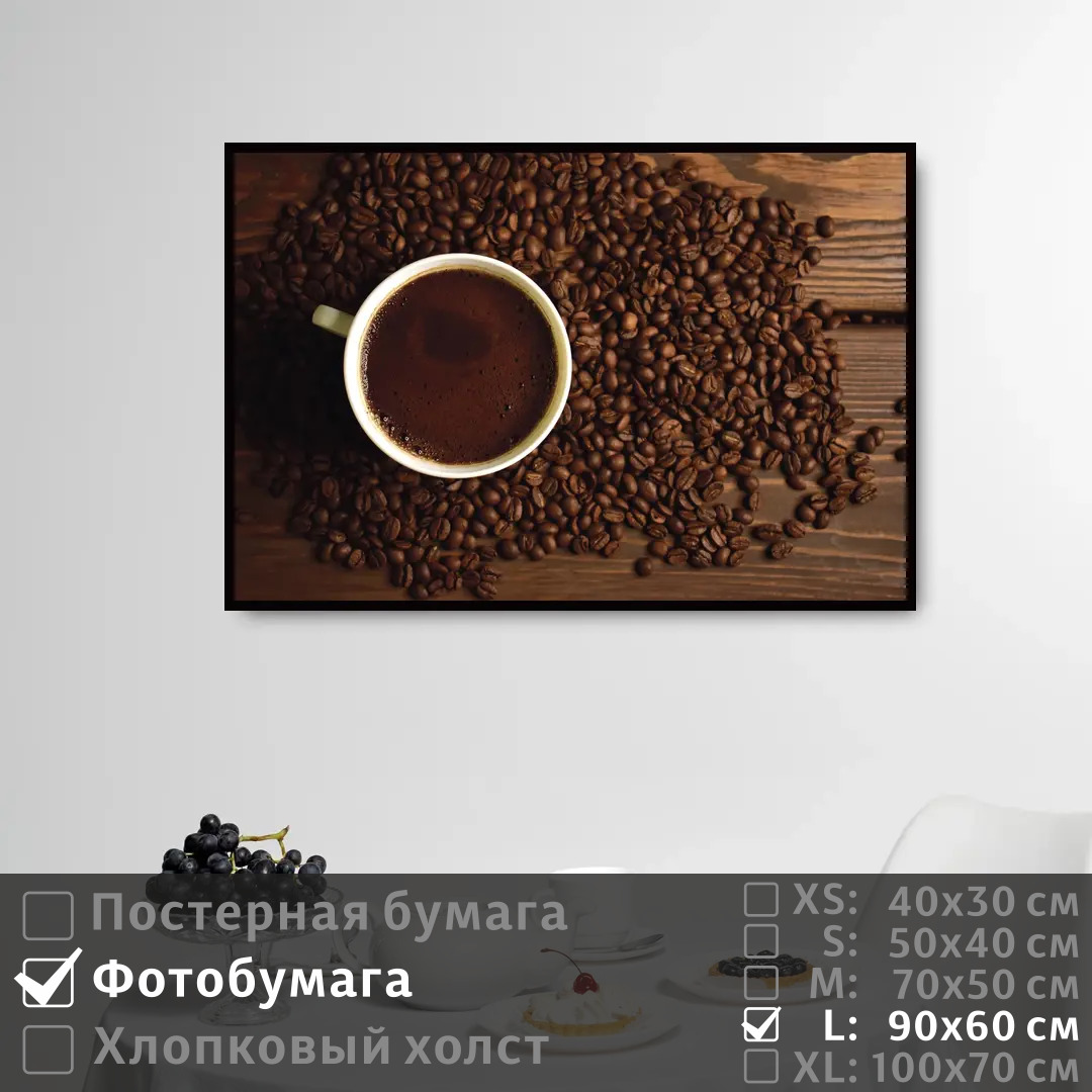 

Постер на фотобумаге ПолиЦентр Кофе на завтрак 90х60 см, КофеНаЗавтрак