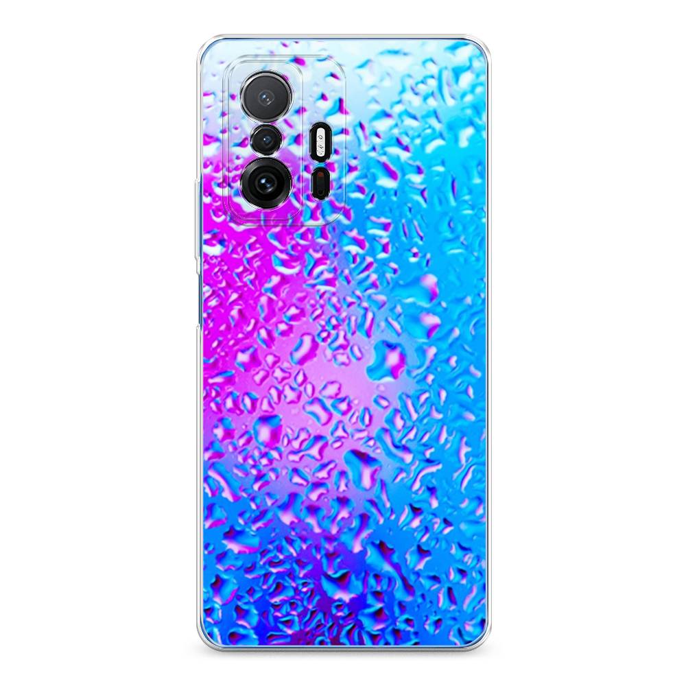 

Чехол на Xiaomi Mi 11T/11T Pro "Капли на стекле", Голубой;розовый, 311250-3