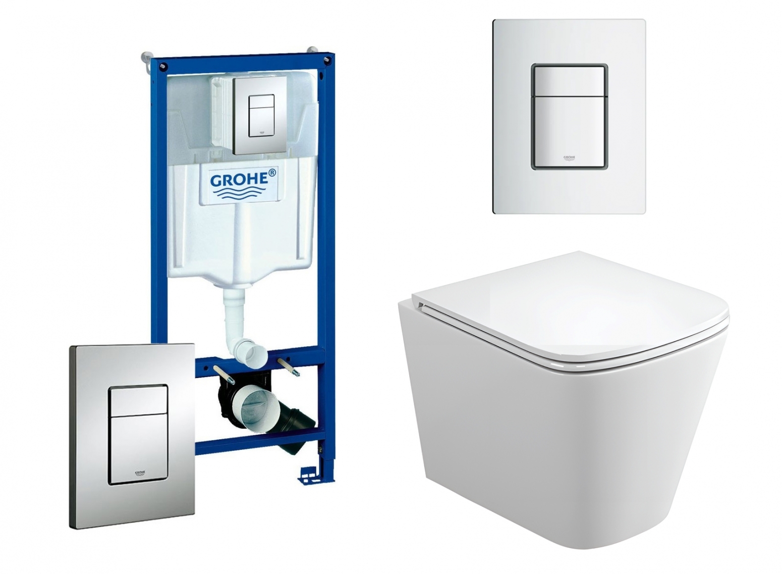 

Комплект: инсталляция Grohe Rapid SL + унитаз Binario C + кнопка хром, 539395