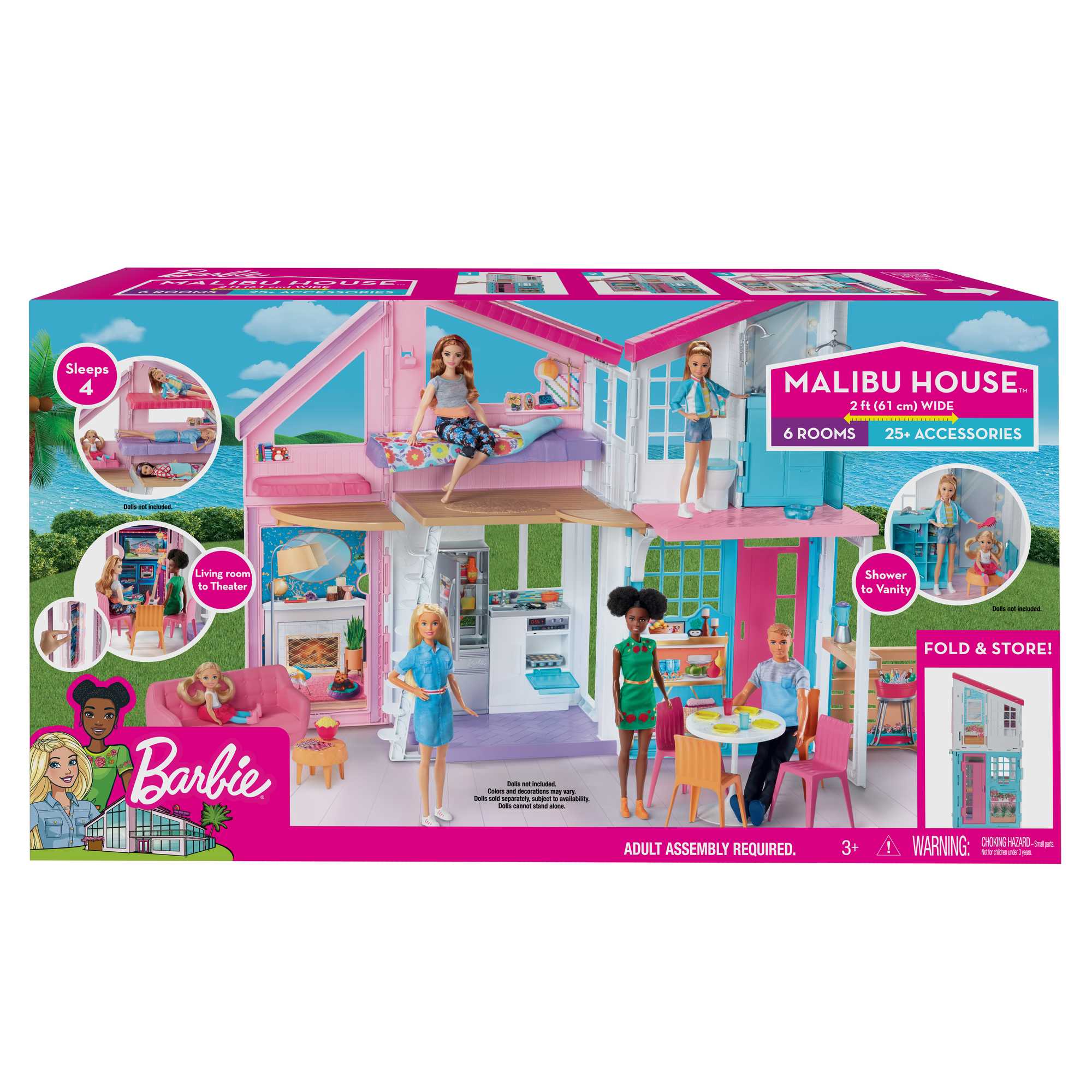 Домик кукольный Barbie Малибу FXG57