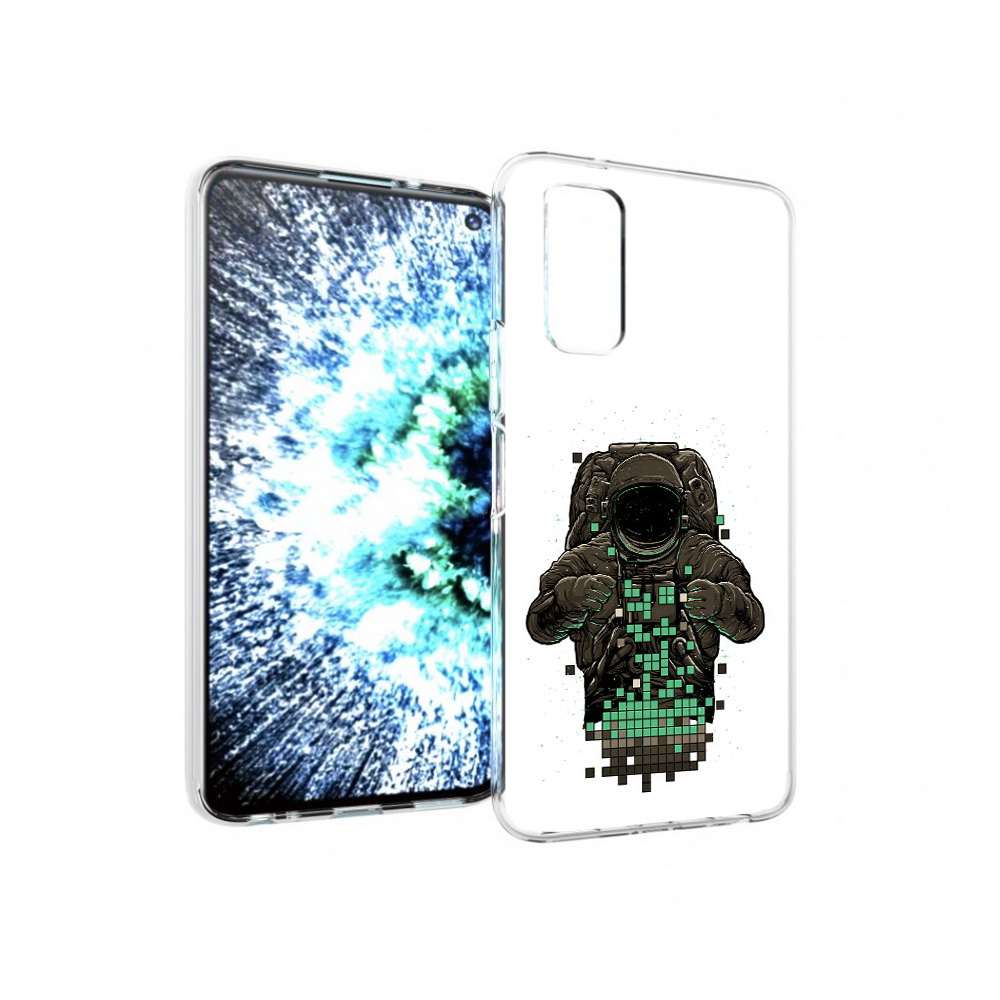 

Чехол MyPads Tocco для Vivo IQOO Neo 3 космонавт с пикселями (PT157205.400.394), Прозрачный, Tocco