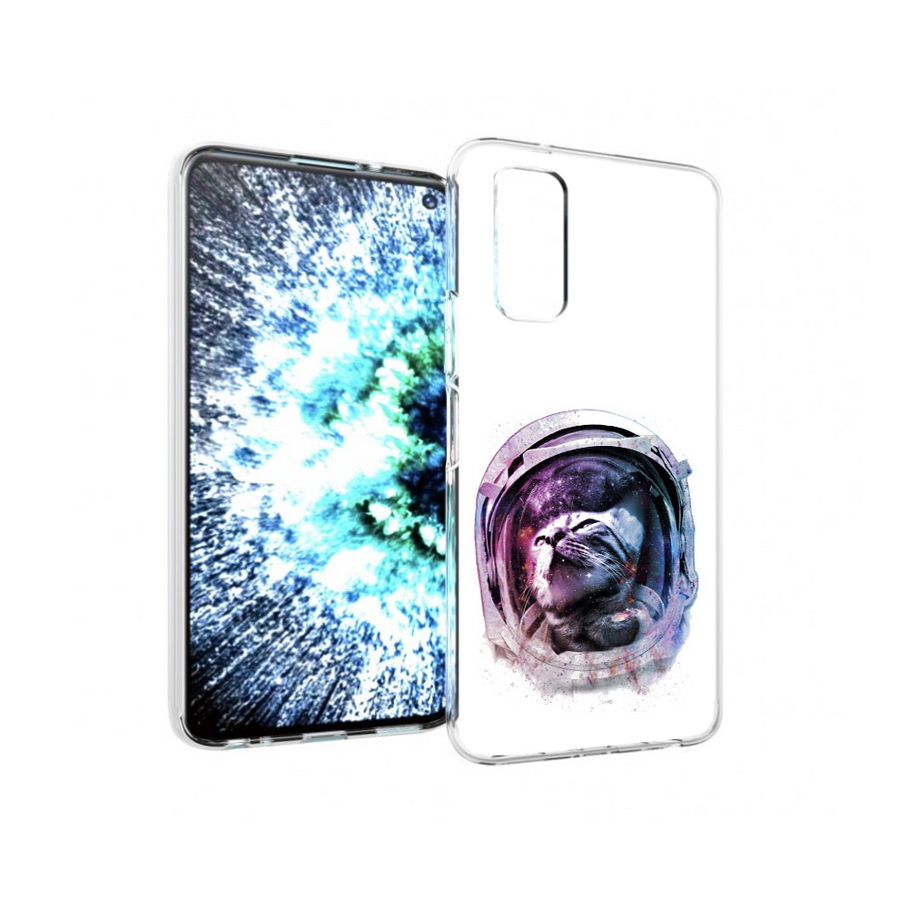 

Чехол MyPads Tocco для Vivo IQOO Neo 3 кот в шлеме (PT157205.400.396), Прозрачный, Tocco