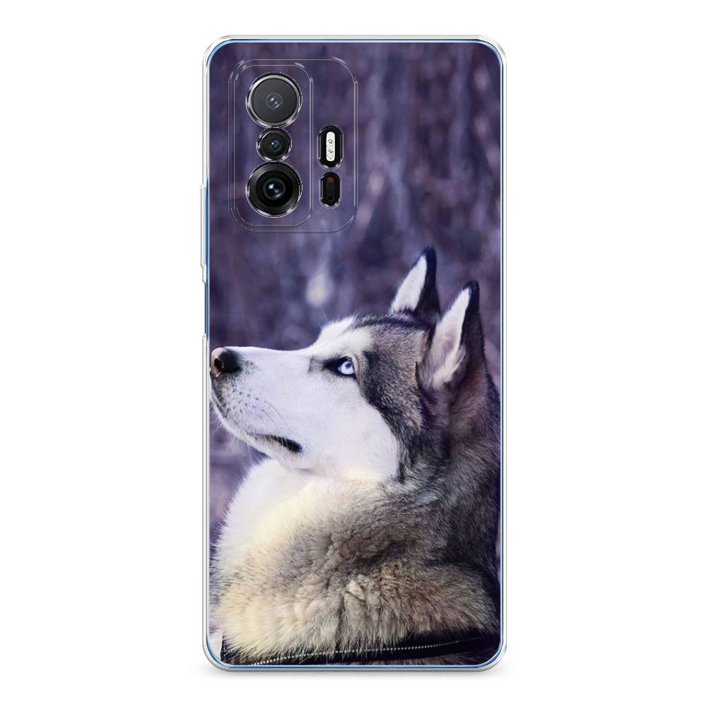 

Чехол на Xiaomi Mi 11T/11T Pro "Хаски 1", Фиолетовый;белый, 311250-1